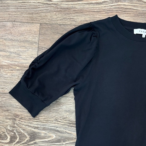Frame Black Puff Sleeve T-Shirt Women's Size Small The Frankie Capsule Wardrobe - Picture 4 of 10